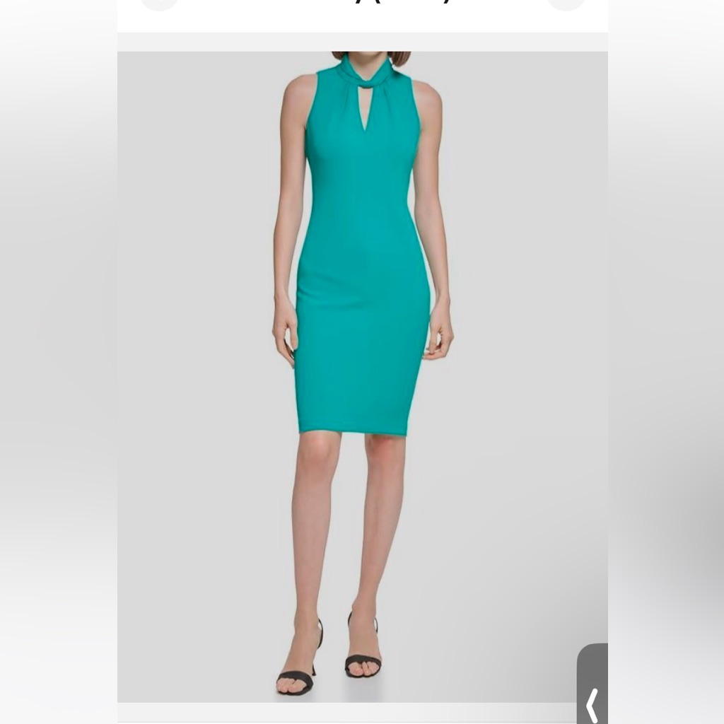 Nwt Calvin Klein Vibrant Teal Dress